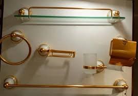 396 - bath Accessories Set Golden 7pcs