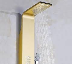 s209 - Shower panel set golden