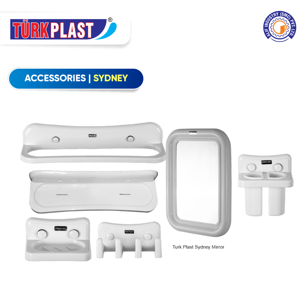 s181 - bath Accessories set Sydney Plastic white Turk plast